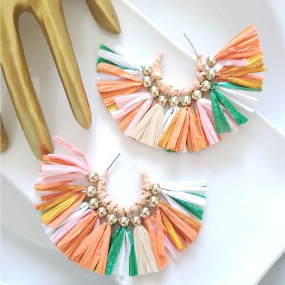 New! FP Emelie Raffia Earrings - Picture 10 of 13